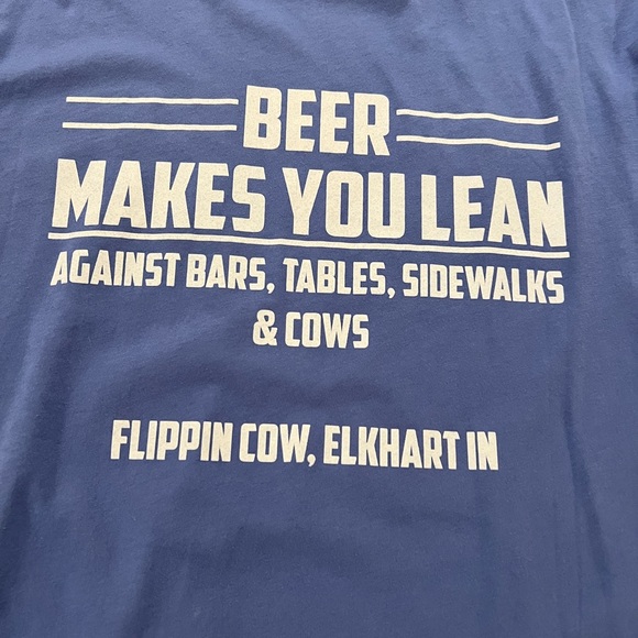Flippin Cow Beer Shirt - Elkhart Indiana - Size XL - Picture 4 of 6